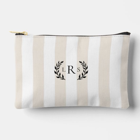 Classic Drie Initiaal Laurel Monogram Etui (Voorkant)