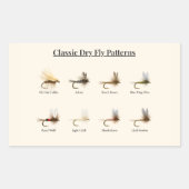 Classic Dry Fly Patterns Sticker – 8 Patterns (Voorkant)