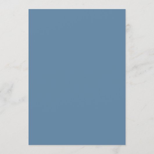 Classic Dusty Blue Minimalist Wedding Welcome Programma (Achterkant)