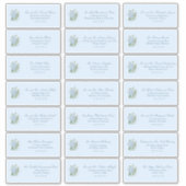 Classic Dusty Blue Wedding Guest Address Labels (Voorkant)