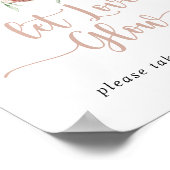 Classic Dusty Pink Rose Bloemen Laat Liefde Glow Poster (Hoek)