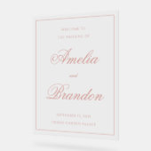 Classic Dusty Rose Border Script Wedding Welcome (Angle)