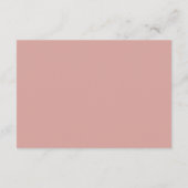 Classic Dusty Rose Script Wedding Accommodations Informatiekaartje (Achterkant)