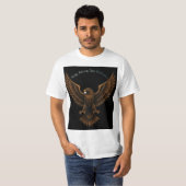 Classic Eagle Design op wit T-shirt Opvallende Mod (Voorkant volledig)