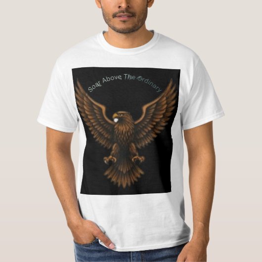 Classic Eagle Design op wit T-shirt Opvallende Mod (Voorkant)