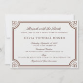 Classic Ecru Brunch met het bruid Vrijgezellenfees Kaart (Voorkant)