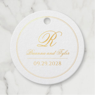 Classic Eenvoudige Elegantie Bruiloft Folie Favor Bedankjes Labels