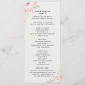 Classic Elegance: Blush Rose Wedding Programma (Achterkant)