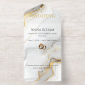 Classic Elegance Gold Wedding Invitation (Intérieur)