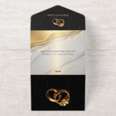 Classic Elegance Gold Wedding Invitation (Extérieur)