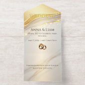 Classic Elegance Gold Wedding Invitation (Intérieur)