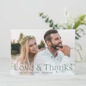 Classic Elegance Liefde en Bedankt Groene Foto (Staand voorkant)