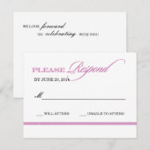 Classic Elegance Mariage Répondre Carte postale (Devant / Derrière)
