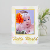 Classic Elegance Photo FOIL Faire-part de naissanc (Debout devant)