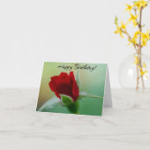 Classic Elegance Red Rose carte d'anniversaire (Fleur jaune)