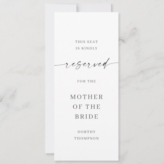 Classic Elegance Réservé Siège Modèle (Dos)