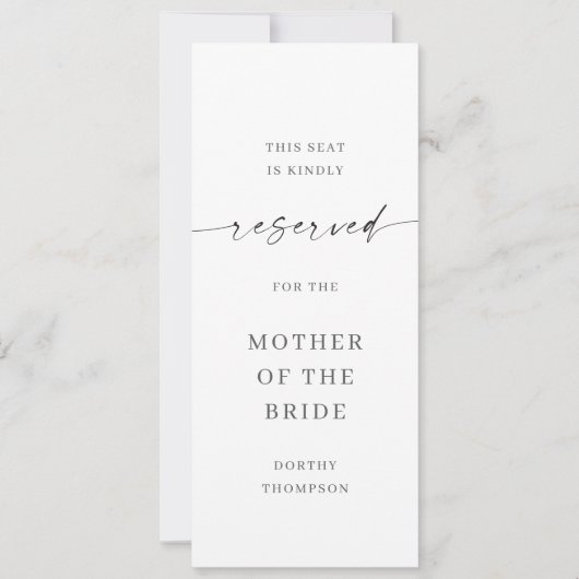 Classic Elegance Réservé Siège Modèle (Devant)