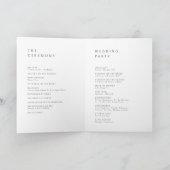 Classic Elegance Script Monogram Weddenschap Progr Programma (Binnen)