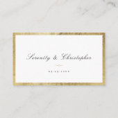 Classic Élégance Script Simple Mariage Carte Place (Dos)