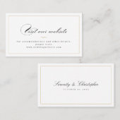 Classic Elegance Script Website Insert Card Plaatskaartje (Voorkant / Achterkant)