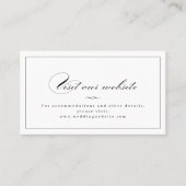Classic Elegance Script Website Kaart invoegen Plaatskaartje (Voorkant)
