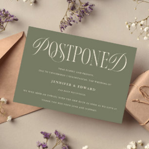 Classic Elegance Uitgestelde Wedding Update Stage Kaart