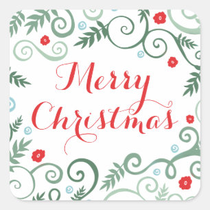 Classic Elegance Vakantie Stickers / Rood