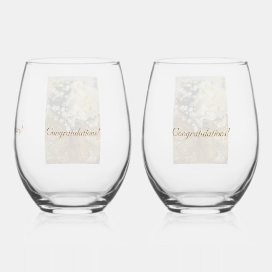 Classic & Elegant, 50e Jubileum wijnglazen Wijnglas Zonder Voet (Achterkant)