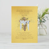 Classic Elegant BAPTISM Invitation Gold (Debout devant)