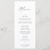 Classic Elegant Black and White Wedding Menu (Voorkant)