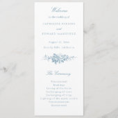 Classic Elegant Blue and White Floral Programme (Devant)