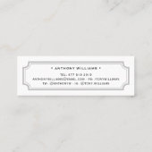 Classic élégant bordure blanc carte de nom de grad (Dos)