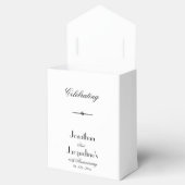 Classic Elegant Bruiloft Jubileum Custom Wit Bedankdoosjes (Geopend)