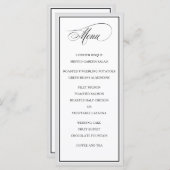 Classic Elegant Calligraphy Script Menu Mariage (Devant / Derrière)