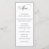 Classic Elegant Calligraphy Script Menu Mariage (Devant)
