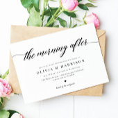 Classic Elegant Calligraphy Script Wedding Brunch Kaart