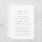Classic Elegant Calligraphy Traditional Wedding Kaart (Voorkant)
