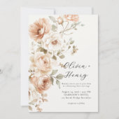 Classic Elegant Floral Wedding Invitation (Devant)