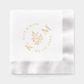 Classic Elegant Foliage Monogram Mariage (Recto)