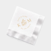 Classic Elegant Foliage Monogram Mariage (Gauche)