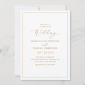 Classic Elegant Gold Faire-part de mariage (Devant)