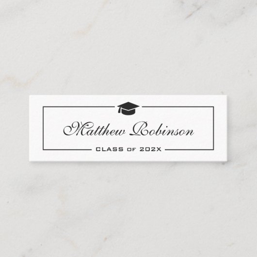 Classic Elegant Graduate Graduate - Carte d'insert (Devant)