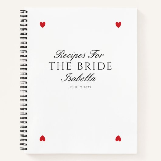 Classic Elegant Hearts Vrijgezellenfeest Cadeaurec Notitieboek (Voorkant)