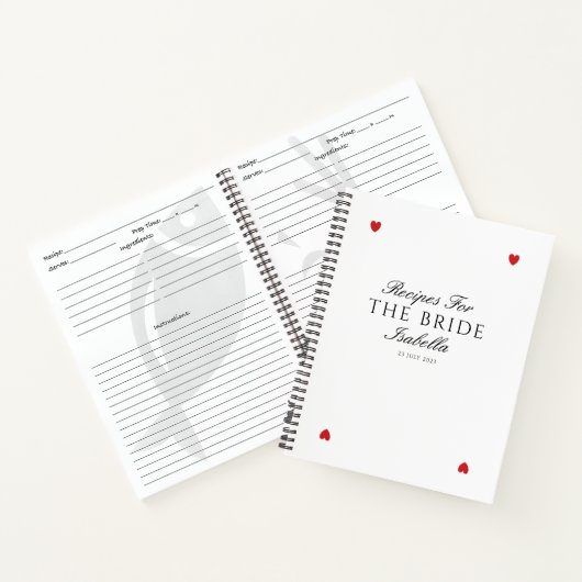 Classic Elegant Hearts Vrijgezellenfeest Cadeaurec Notitieboek (Binnen)