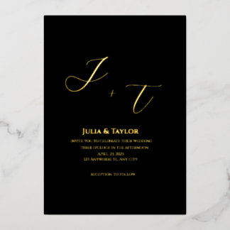 Classic Elegant Invitation Folie Uitnodiging