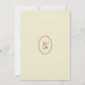Classic Elegant Ivory Monogram Script Wedding Save The Date (Achterkant)
