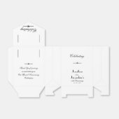 Classic Elegant Klein Wit Huwelijk Jubileum Bedankdoosjes (Uitgevouwen)