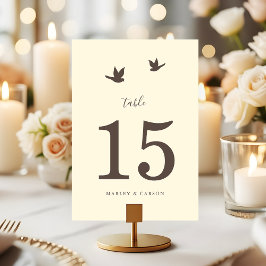 Classic Elegant Love Birds Ivory Wedding Kaart
