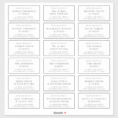 Classic & Elegant Mariage Étiquette de messagerie (Feuille)