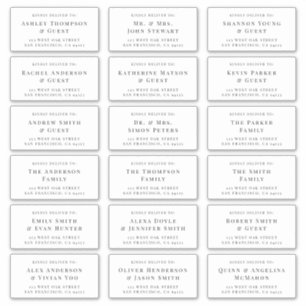 Classic & Elegant Mariage Étiquette de messagerie